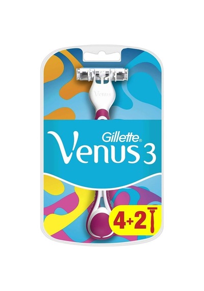 Venus 3 Simply Kullan At Kadın Traş Bıçağı 4+2 Li Renkli