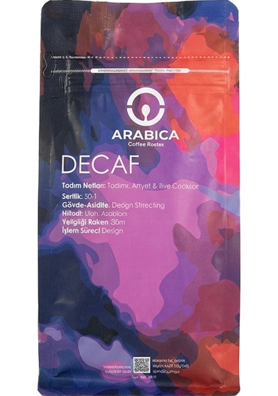 Kafeinsiz Çekirdek Kahve 250g Decaf Arabica Kahve Çekirdek