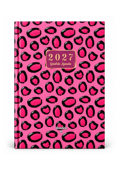 2027 Günlük Ajanda Pembe Benekler Çok Renkli