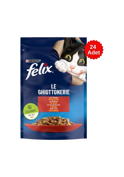 Purina Felix Sığır Etli Pouch Yetişkin Kedi Maması 24 x 85 G