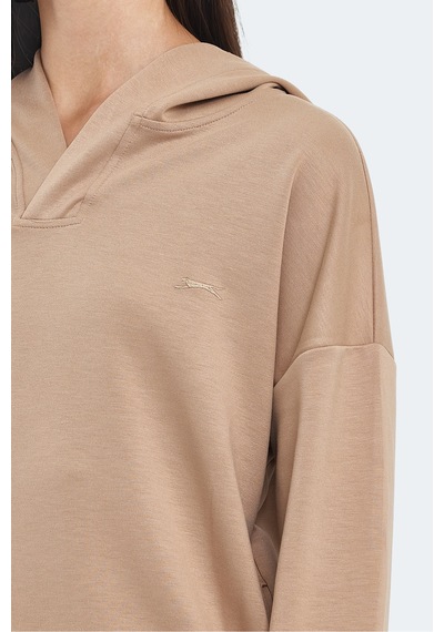 Slazenger Kenzıe I Kadın Kapüşonlu Bej Sweatshirt Bej