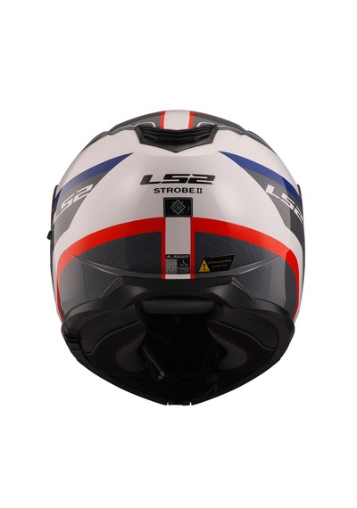 Ls2 Strobe 2 Monza Siyah-beyaz-kırmızı Çene Açılır Motosiklet Kaskı Beyaz