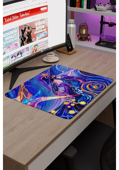 Mona Genshin Impact Anime Gacha V3 - 48x40 Xl Gaming Mouse Pad Fare Altlığı