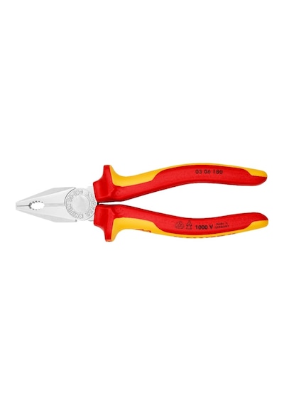 Knipex 0306180 Vde 1000V İzoleli Elektrikçi Kombine Pense 180 MM