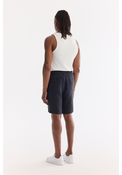 Avva Erkek Siyah Beli Lastikli Nefes Alan Modal Karışımlı Soft Touch Relaxed Fit Şort A61y3703