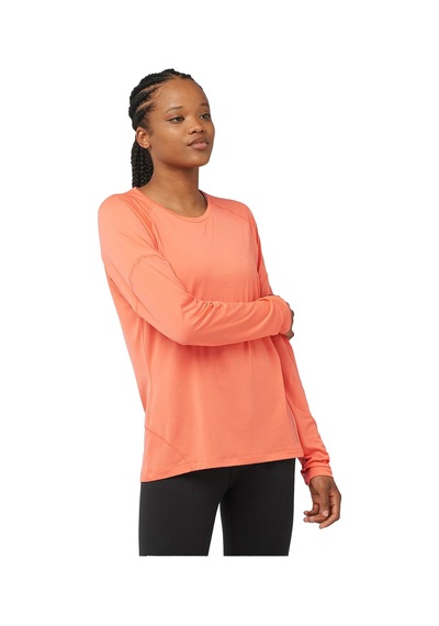 Salomon Cross Run Ls Tee W 2171 Fuşya