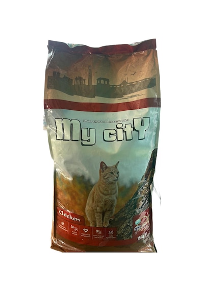 My City Tavuklu Kuru Yetişkin Kedi Maması 15 KG