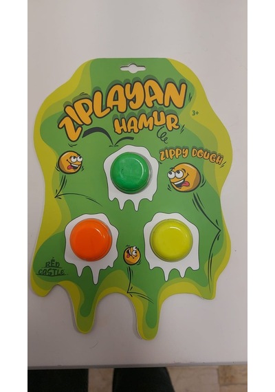 Zıplayan Oyun Hamuru Seti 3'lü Slime-red Castle Zdset-100