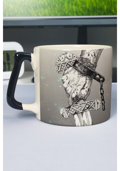 Vinland Saga Anime Baskılı Seramik Lüks Kupa 1 Adet Özel Siyah Kulp Dalga Kulp V5d Çok Renkli