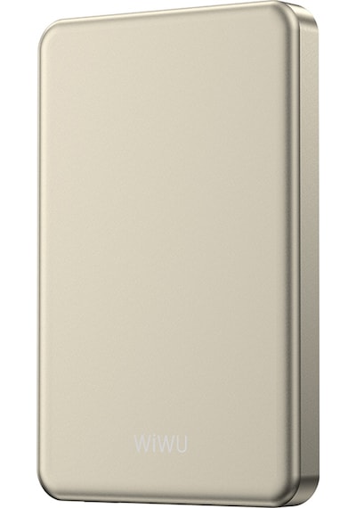 Wiwu P15 Led Işık Göstergeli Ultra İnce Pd 20w Kablosuz Powerbank 5000mah 15w Titanyum-gold