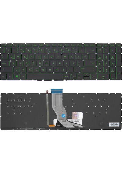 Hp Uyumlu Pavilion 15-ab007nt M7w67ea , 15-ab008nt M7w68ea Klavye Tr Işıklı Yeşil Tuşlu - Küçük Enter