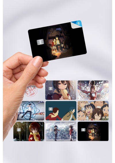 Erased Kart Kaplama Sticker 8 Adet Boku Dake Ga Inai Machi Çok Renkli