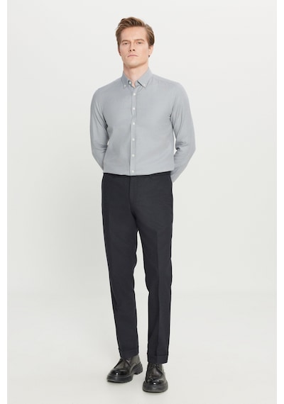 Altınyıldız Classıcs Erkek Antrasıt Slim Fit Dar Kesim Gizli Lasiktli Yan Cepli Esnek Klasik Pantolon Antrasit