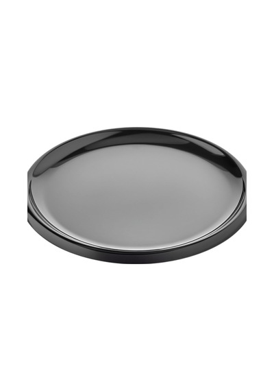 Termogold 6 Adet Siyah Melamin Tatlı Ve Servis Tabağı Seti 17 Cm Mimoza Sunum Tabağı Dayanıklı Mimozasiyah17