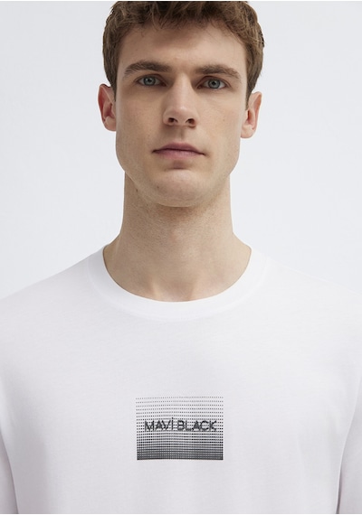 Mavi - Mavi Black Baskılı Beyaz Tişört 0613364-620