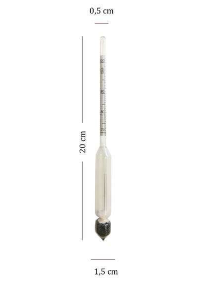 Aek-Tech 3'Lü Set Alkol-Metre 0-40-70-100 Ahşap  Kutulu