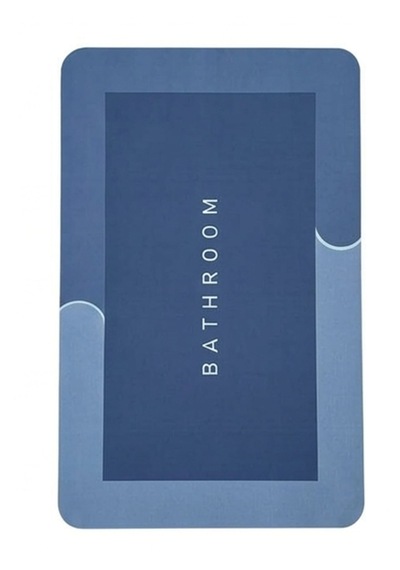 Sihirli Banyo Paspası 38x58 Cm Süper Su Emici, Kaydırmaz Ve Hızlı Kuruyan Dikdörtgen Mavi