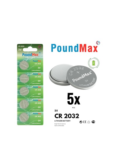 Lexroo 5 Adet Cr2032,dl2032 3v Lityum Düğme Pil,airtag,araba Anahtarlık,uzak Kumandalı Araba,terazi