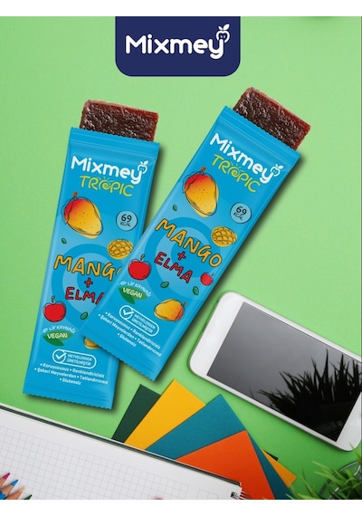 Mango Meyve Barı 18 Adet Atıştırmalıklar Vegan, Glutensiz, Koruyucusuz 20gr X 18 Adet
