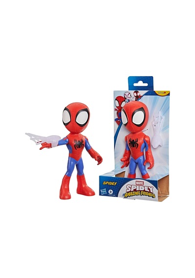 Spidey And His Amazing Friends Büyük Boy Spidey Figürü, 22,5 Cm'lik Aksiyon Figürü, Çocuklar İçin Okul Öncesi Oyuncakları, 3 Yaş Ve Üzeri, Süper Kahraman Oyuncakları