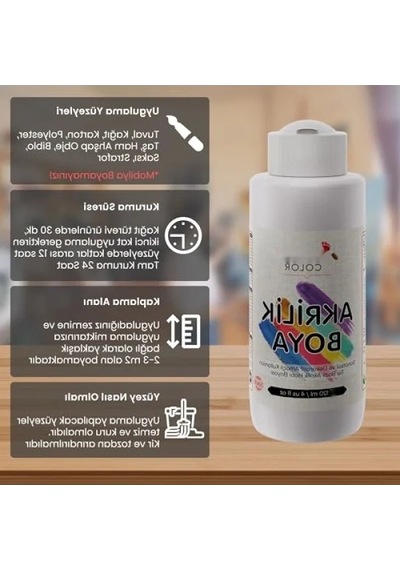 Gri Akrilik Boya 120 Ml - Dayanıklı Yapı 0.2 L