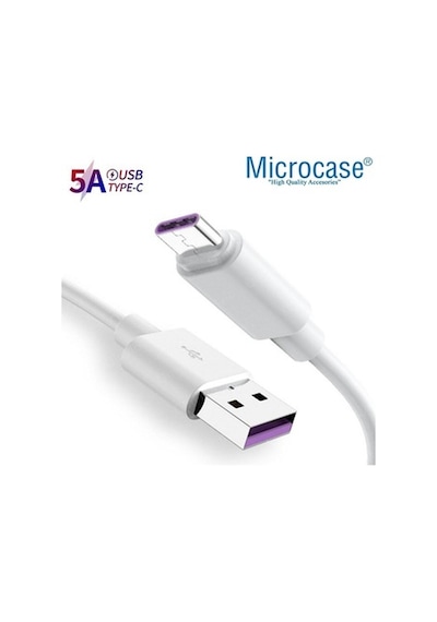 Microcase Type-C 5A Hızlı Şarj Ve Data Usb Kablosu Beyaz - Al2713