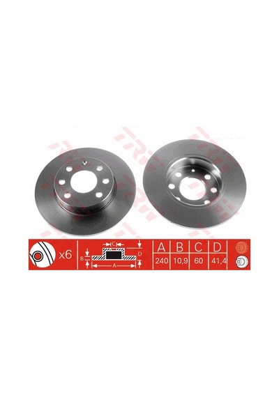 Bendix Disk Fren Aynası Ön 562195b Corsa-c 00- 1.0 12 Volt 1.2-16v Abs Siz Düz KNO-BENDİX-521866