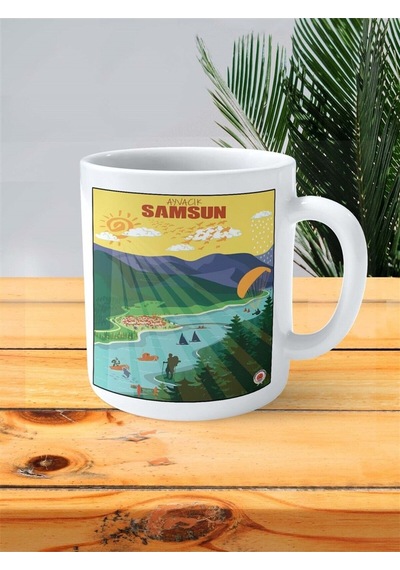 Samsun Baskılı Kupa Bardak Kişiye Özel Desen Çok Renkli