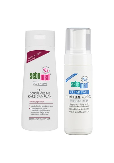 Saç Dökülmesine Karşı Şampuan 400 Ml- Sebamed Clear Face Yüz Temizleme Köpüğü 150ml