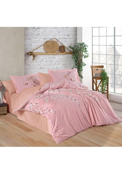 Çift Kişilik Poplin Nev Takımı Missy Pudra Renkli
