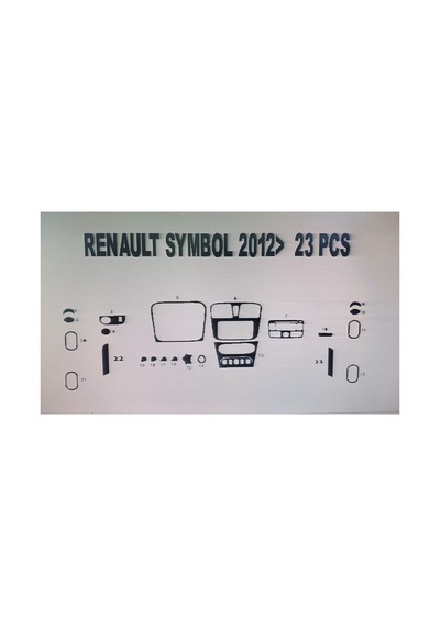 Renault Clıo Symbol 2012 23 Parça Torpido Kaplama Renk Ceviz