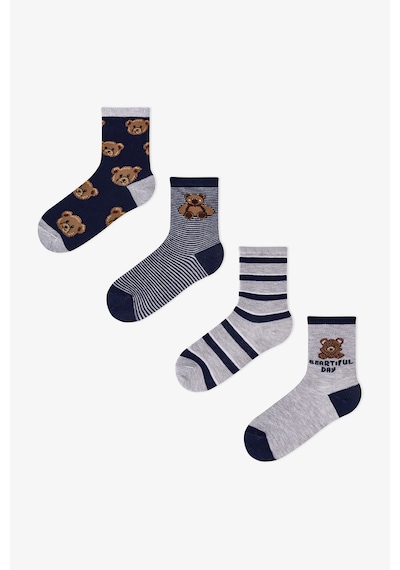Penti Erkek Çocuk Navy Teddy 4lü Soket Çorap Dark Blue