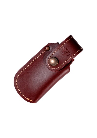 Cudeman 386-gf La Marinera Polished Waltun Ceviz Saplı Deri Kılıflı Kamp Çakı Kahverengi