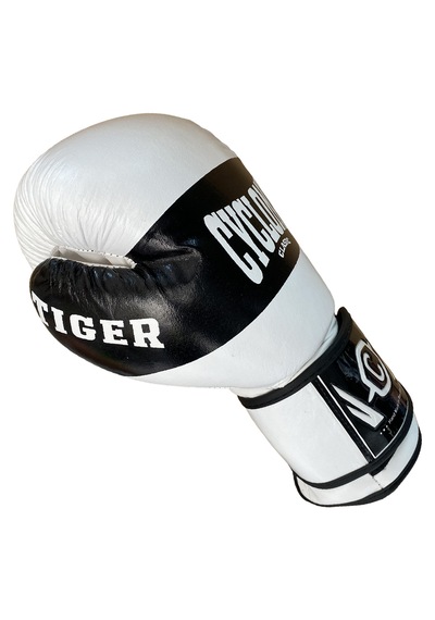 Cyclone Tiger Orijinal Deri Boks Ve Kick Boks Eldiveni Beyaz