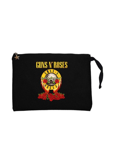 Guns N Roses Hands And Light Siyah Clutch Astarlı Cüzdan / El Çantası