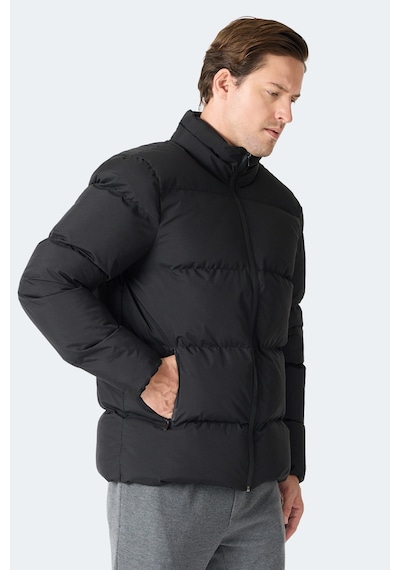 Slazenger Hecarım Erkek Kapüşonlu Şişme Siyah Yelek Siyah