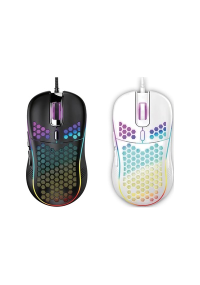 Kablolu Rgb Işıklı Grafik Ve Oyuncu Mouse - Honeycomb Petek Tasarım 1200 - 2400 - 4800 - 7200 Dpı Diğer