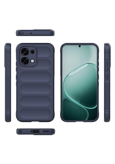 Oppo A6 Pro Kılıf Kamera Korumalı Leke Tutmaz Tasarımlı Darbe Emici Tpu Yumuşak Pürüzsüz Silikon Kapak Lacivert