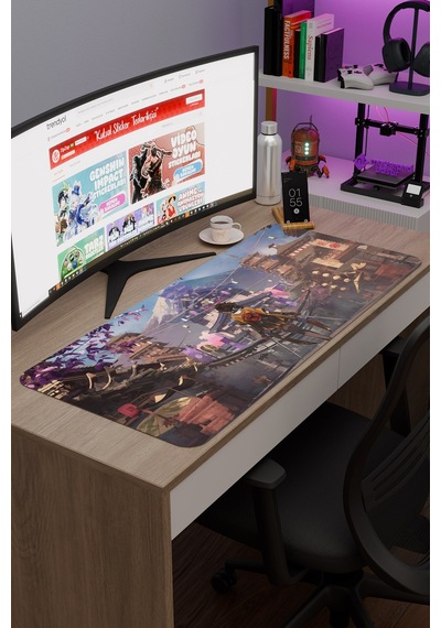 Chiori Genshin Impact Anime Gacha V3 - 90x40 Xxl Gaming Mouse Pad Fare Altlığı
