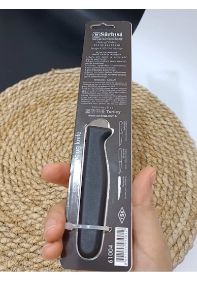 Sürmene 61004 Mutfak Bıçağı 9,50 Cm Siyah Çok Renkli