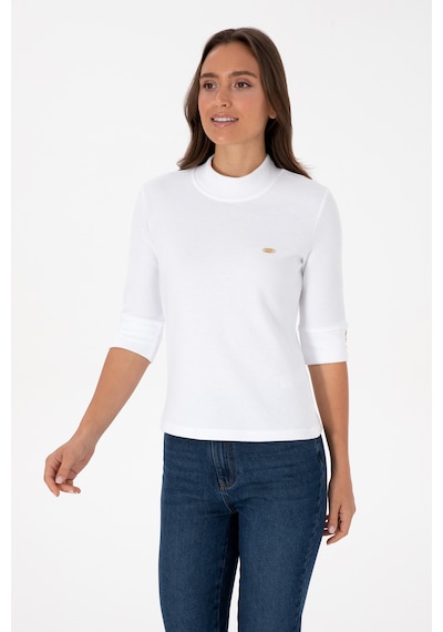 U.S. Polo Assn. Kadın Beyaz Düğme Detaylı Balıkçı Yaka Sweatshirt 50314156-VR013 U.S. Polo Assn. Kadın Beyaz Düğme Detaylı Balıkçı Yaka Sweatshirt 50314156-VR013