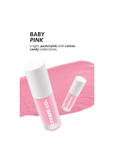 Cream Co. Allık Ruj Göz Farı Glow Tint Baby Pink, Nemlendirici Makyaj, 508 Pastel Pembe, Hyaluronik Asit Peptit 0