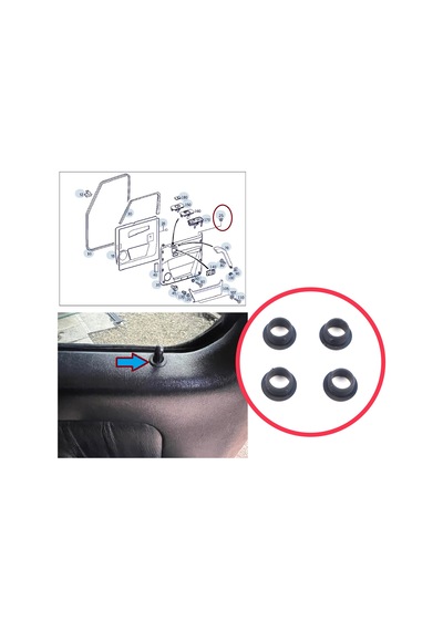 Mercedes W124 W201 W210 W168 W460 İçin 4x Kapı Kilit Düğme Yuvası Standart