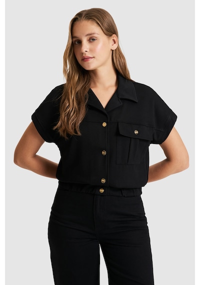 U.s. Polo Assn. Kadın Siyah Gömlek Örme 50325372-vr046