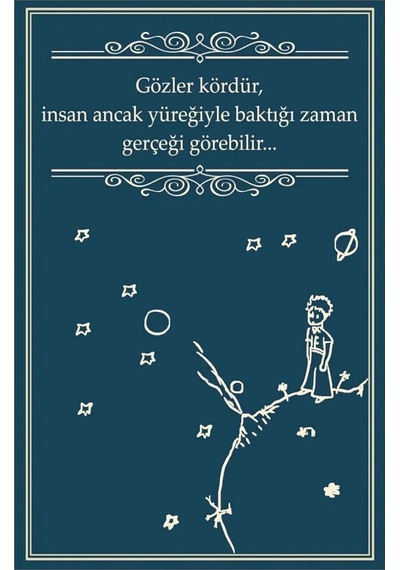 Kuşe Kağıt Duvar Posteri Gözler Kördür Insan Ancak Yüreğiyle Retro Vintage Drtr0048
