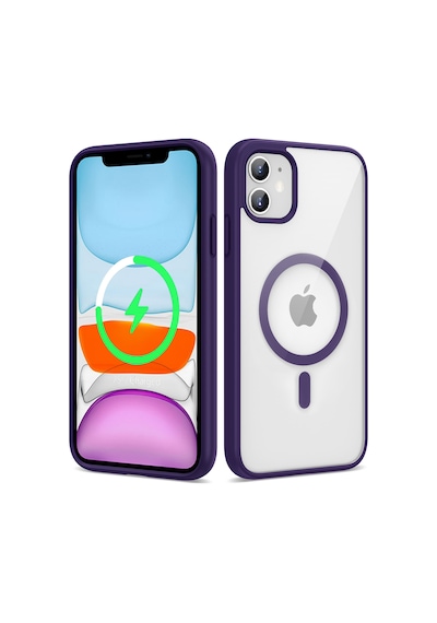 Zore İphone 11 Uyumlu Magsafe Wireless Şarj Özellikli Silikon Ogaa Ege Kılıf-derin Mor