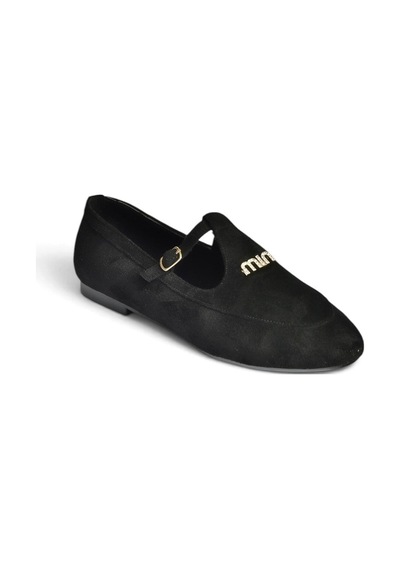 Fox Shoes Z820770502 Siyah Süet T-bantlı Mary Jane Babet