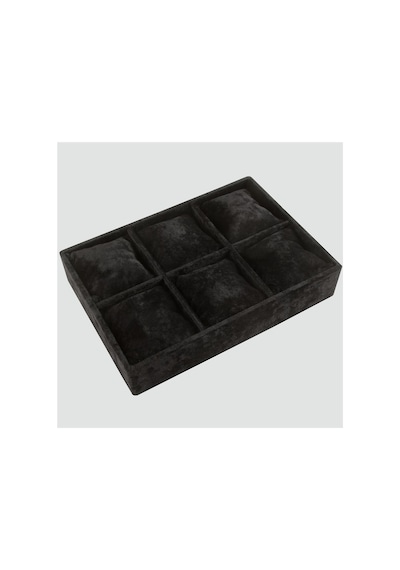 6-lı - 981 - Anfora Kumaş Yastıklı - Myceshop - Tabla Siyah Bileklik