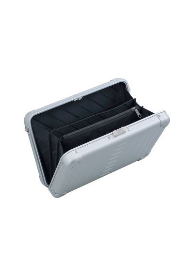 Aleon Vanity Kılıfı 25 Cm Gümüş Alüminyum Omuz Çantası, Hafif, Dayanıklı, Şık Tasarım