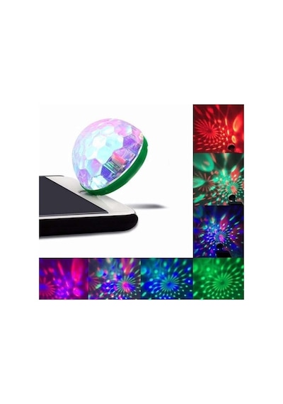 Sese Duyarlı Mini Sihirli Disko Topu 4W LED Usb Andoid Mikrofon U